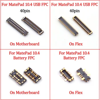 2vnt LCD Ekranu Flex FPC Jungtis USB Apmokestinimo Huawei MATEPAD 10.4 Colių BAH3-W09 BAH3-W19/AL00 Baterija Kištuko Kontaktai