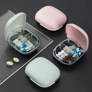 4 Grotelės Vandeniui Medicina Tablečių Dėžutės Saugojimo Kelionės Tabletes Atveju Vitaminai Konteineris Plastikinis Žiedas, Auskarai Papuošalų Laikymo Dėžutė