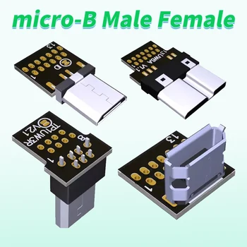 Alkūnė Micro USB 2.0 3.0 Adapteris Jungties Vyras Moteris FPC už FPV Brushless Nešiojamą Gimbal Stebėti