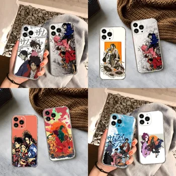 Anime Samurai Champloo Telefono Dėklas Skirtas Iphone 14 13 12 Mini Pro 11 Max Xr X Xs 7 8 Plius 6 Skaidraus Silikono