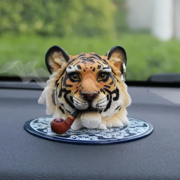 Automobilių Apdailos Modeliavimas Tigras Modelis Skulptūra Papuošalų Kūrybos Mielas Gyvūnų Statulas Dovana Automobilio Interjerą Priedai