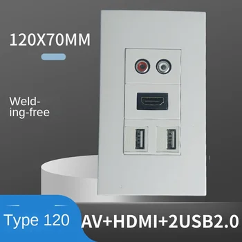 Du USB 2.0 sienos montuojamas plokštes Amerikos garso AV high-definition HDMI duomenys