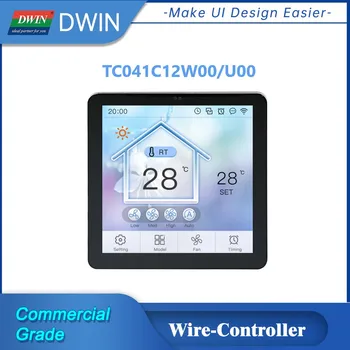 Dwin 4.1 Colių Vielos Valdytojai, WIFI Termostatas 720*720 IPS TFT-LCD Ekrano RS485 In-cell Pilnas Laminavimas Capacitive Touch Panel