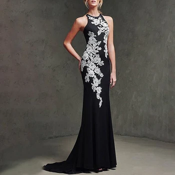 Elegantiškas Ilgas vakarines Sukneles Moterims Gėlių, O-Kaklo Grindų Ilgis Undinė Prom Specialius Renginius, Vestuves Gala Suknelė 2024 Naujas
