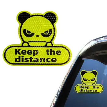 Kūrybinės Animacijos Panda Reflektorius, Automobilių Lipdukai Kūrybos Animacinių Filmų Panda Atspindintis Automobilių Lipdukas Išlaikyti Atstumą Diamond Grade