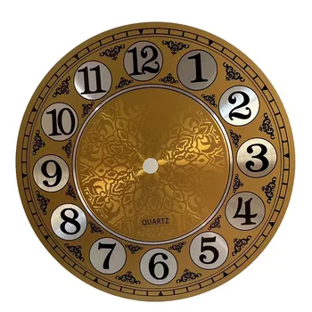 Laikrodis Priedai Dial Veido 7inch Aliuminio Dial Veido arabų Skaitvardis Plokščias Profilis Aukso Metalo Sieninis Laikrodis visiškai Naujas