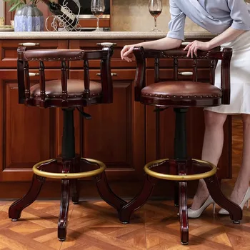 Medienos Dizaineris Baro Kėdės Derliaus Japoniška Išskirtinio Europos Valgomasis Recliner Kėdės Pusryčiai Cabeceros Kambario Baldai