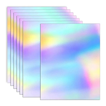 Metallic Holografinis Kortelės Blizga Veidrodis Popieriaus Lakštai Atsarginės Dalys, Atspindinčios Po Lenta Dydis 8,5 X 11 Colių 50 Pack