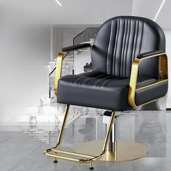 Metalo Barber Kėdės Pasukama Kėdė Kosmetikos Stilistas, Makiažas Sėdima Barber Kėdės Patogiai Silla Barberia Salonas Įranga