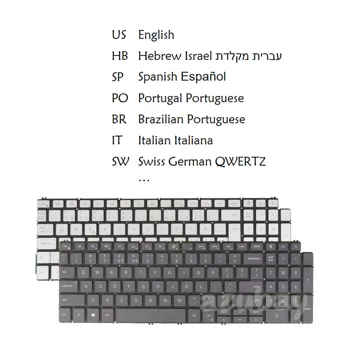 Nešiojamojo kompiuterio Klaviatūra su foniniu Apšvietimu, Skirtą Dell Latitude 3510 00WNM6 01FRFK 0GMXM 0Y2TMX MUMS ispanijos BR portugalijos hebrajų italijos, Šveicarijos QWERTZ