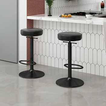 Pasukami Aukščio Baro Kėdė Minimalistinis Modernus Nordic Dizainas Baro Taburetės Kėlimo Swivel Cadeira Ergonomica Restoranas Baldai