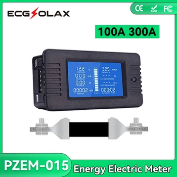 PZEM 0-300A ir 0-200V 9 1DC LCD Ekranas Skaitmeninis Multimetras Battery Monitor Elektros Varža, Atsparumas Voltmeter 300A