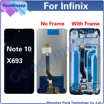 Už Infinix 10 Pastaba X693 LCD Ekranas Jutiklinis Ekranas skaitmeninis keitiklis Asamblėjos Remonto Dalių Pakeitimas