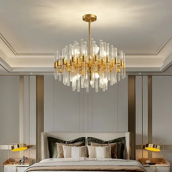 Šviestuvo šviesos prabanga kambarį žibintai paprastas valgomasis miegamasis žibintai high-end luxury villa atmosferą, lempos ir žibintai